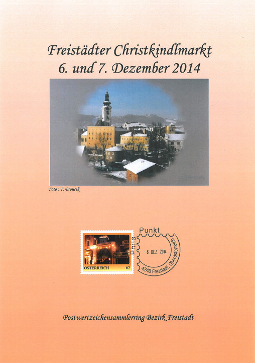 Erinnerungsblatt Christkindlmarkt 2014